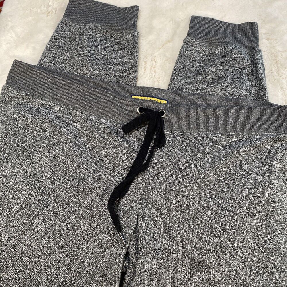 Prince‎ & Fox Men's XXL Soft Gray Black White Speck Knit Jogger Sweatpants Comfy